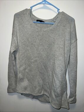 Light Gray Knit Crewneck Sweater